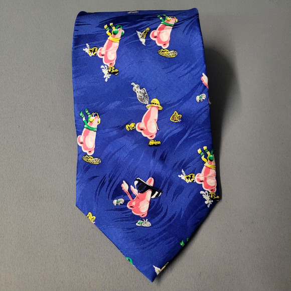 Atrovent Boehringer Ingelheim Tie Mens Silk Novelty Nose Cartoon Fun Gift - Picture 1 of 8